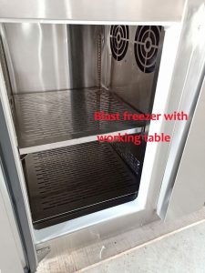 blast freezer with worktable